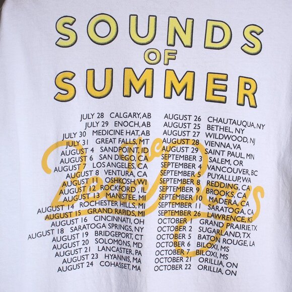The Beach Boys Shirt Mens Large White Sounds Of Summer Tour Tee - Picture 6 of 6
